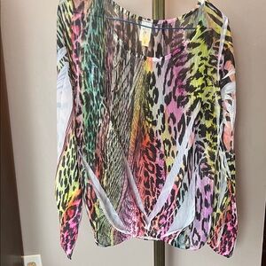 Topia Colorful Animal Print Blouse